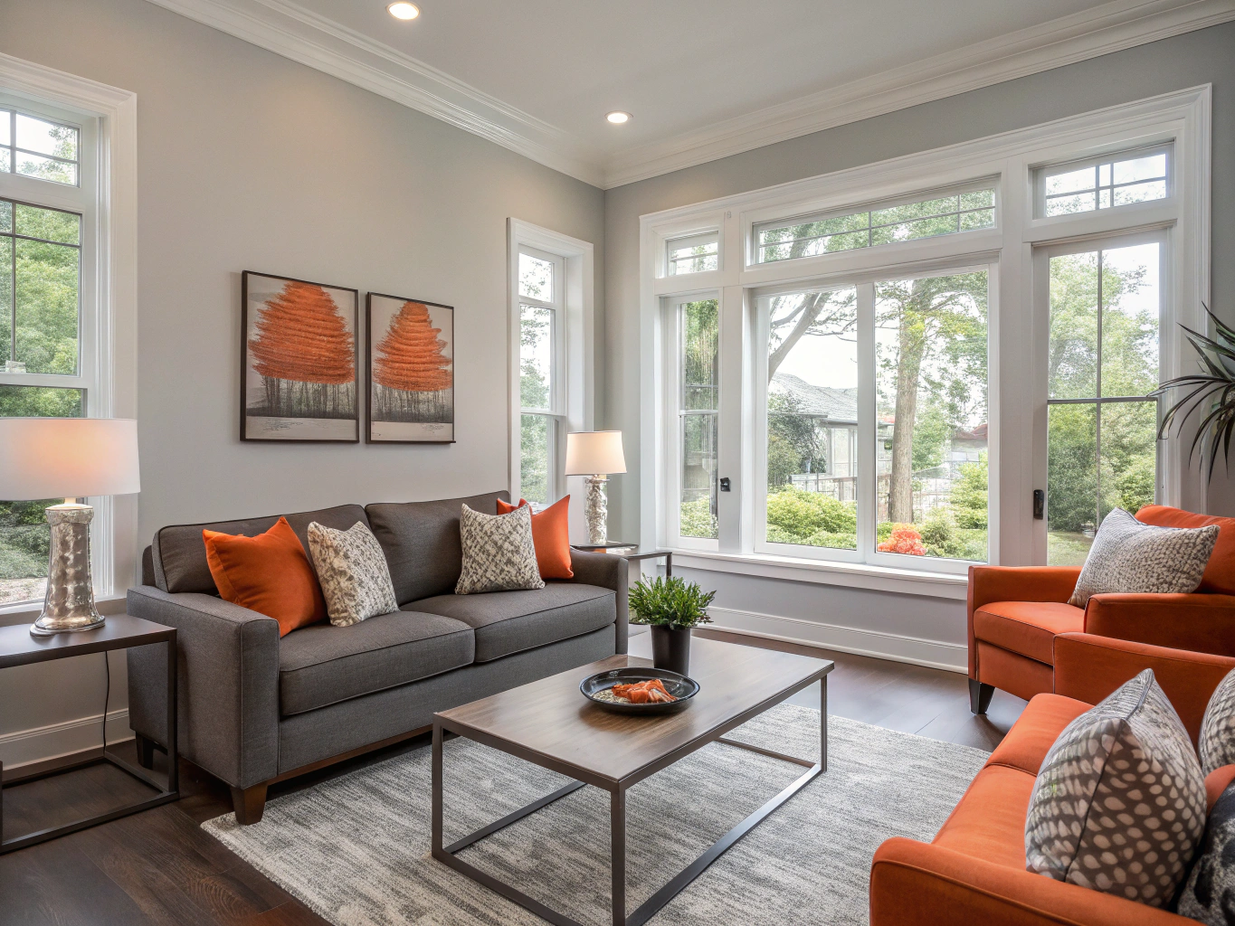 Clean finished residential interior remodeling and trim work